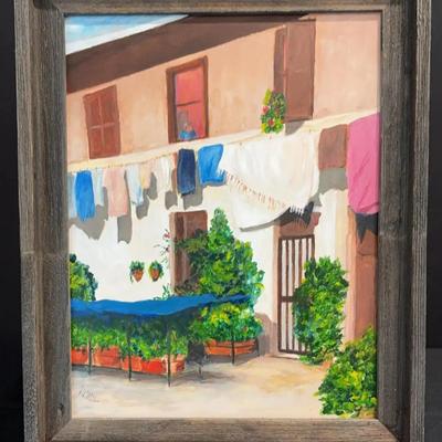 Town Scene Oil Painting by Susan Holleran