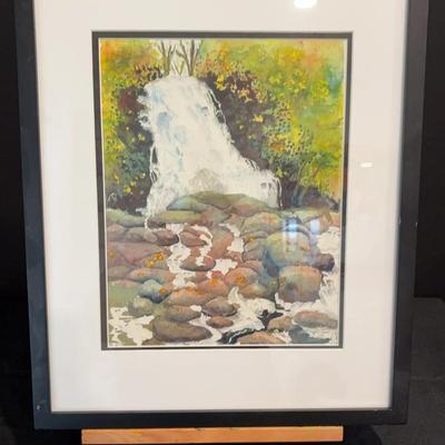 Waterfall Watercolor by Susan Holleran