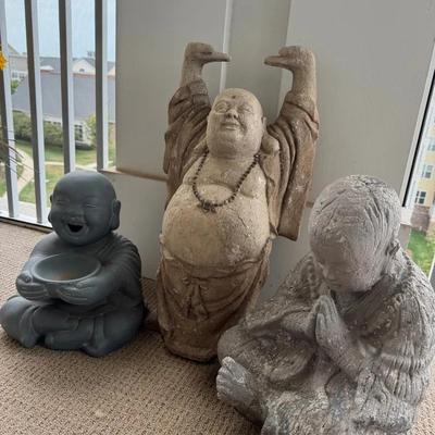 Buddha And Monk Statues
