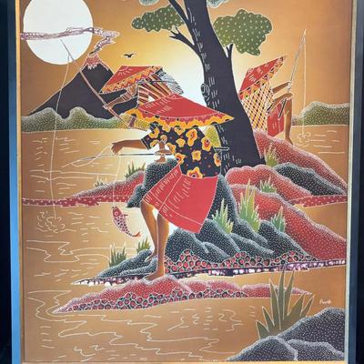 Aboriginal Batik Fabric Print