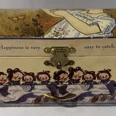 Schylling Raggy Ann Trinket Jewelry Music Box 