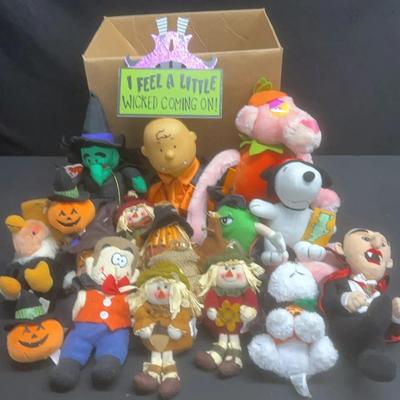 Vintage 90'S Halloween Witch, Pumpkin Lot, Including Snoopy