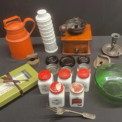 Collection of vintage kitchen and decor