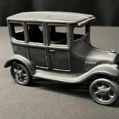Vintage Cast Iron Ford Model T Car Black Heavy