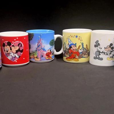Lot of 8 Vintage Disney Ceramic Coffee Cups Mugs