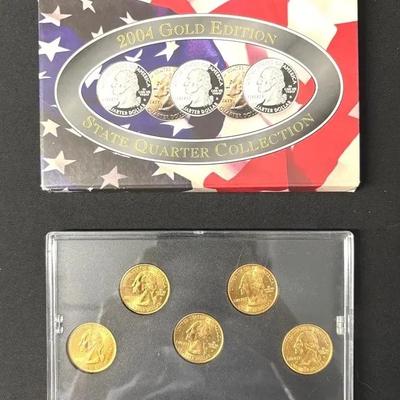 2004 Gold Edition State Quarter Collection With Certificate Of Authenticity 