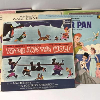 Walt Disney vinyl LP records Cinderella, Bambi, jungle book, Snow White, Pinocchio, Peter Pan MORE!