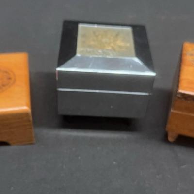 Collection Of Music Boxes, Including Wooden Carved