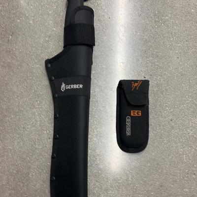 Gerber Bear Grylis Folding Sheath Knife & Gator Machete Jr. 