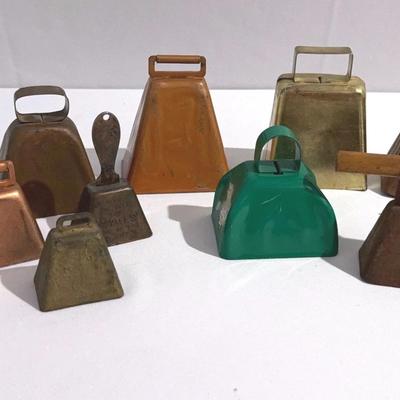 Lot of Metal Cow Bells Mixed Variety