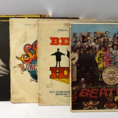 Vintage vinyl LP’s records, Beatles, Peter Frampton, John Lennon, Yoko Ono, John McCarthy 1960s –80s