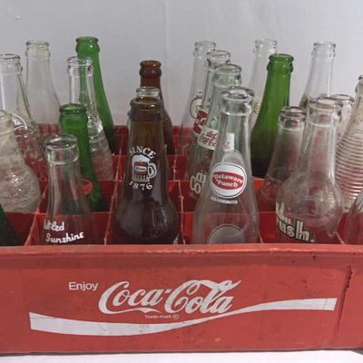 Case Of Vintage ACL Soda Bottles