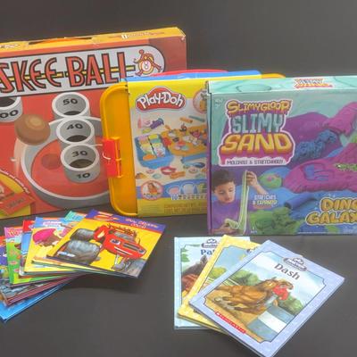 Lot of children’s toys and books