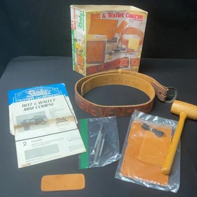 Vintage Tandy Leather Kit And Tools