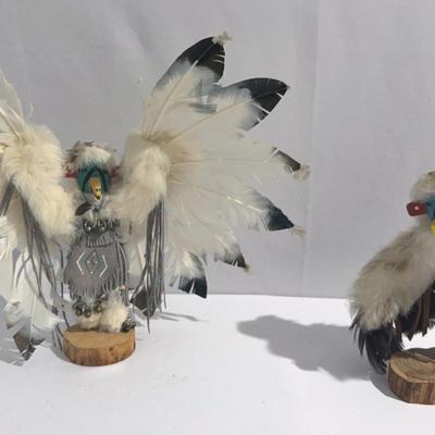 Two Navajo/Hopi Eagle Dancer Kachina Dolls 