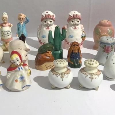 Collection Of Antique And Vintage Salt And Pepper Shakers