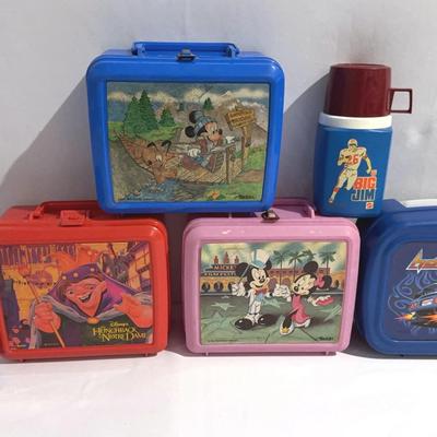 Lot of Vintage 1990S Disney, Mattel, Hot Wheels And A “Big Jim” Thermos 