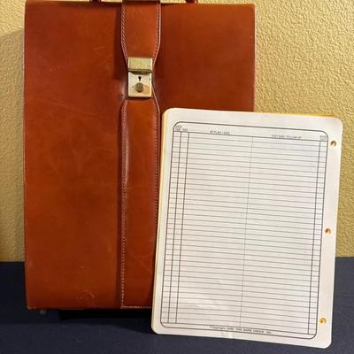 Vintage Rigid Leather Top Handle Briefcase 