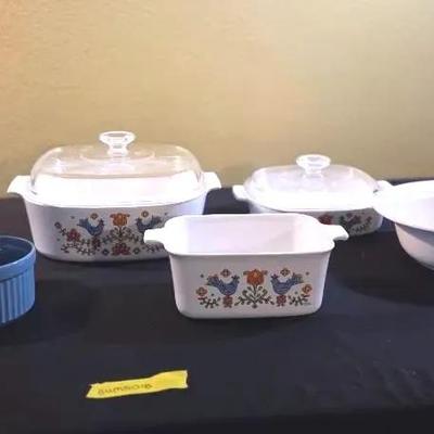 3 "Country Festival" CorningWare Casseroles Plus Casserole Assortment