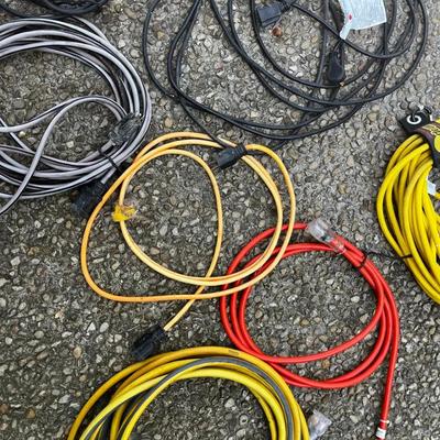 8 Power Cords Various Sizes 