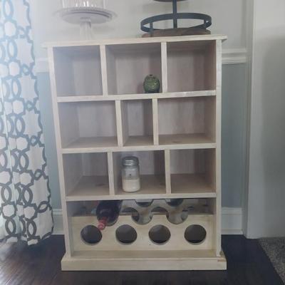 wine rack and display shelves