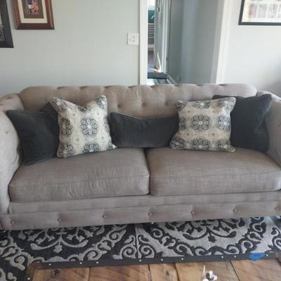 2 piece gray sofa set pic3