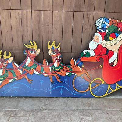 Santa & Sleigh Yard Sign