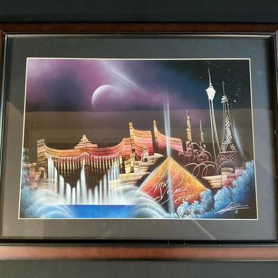Las Vegas Skyline Spray Paint Art