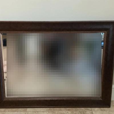 Framed Beveled Mirror 