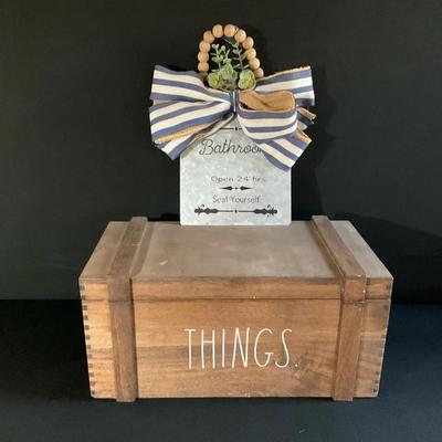 Rae Dunn Decorative Box And Sign Decor