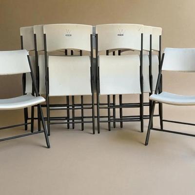 8 Heavy Duty Lifetime Folding Outdoor Chairs  