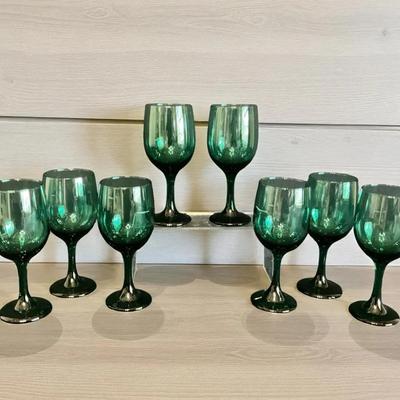 Emerald Green Stemware 