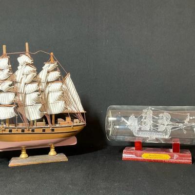Cutty Sark And Mayflower Ship Models
