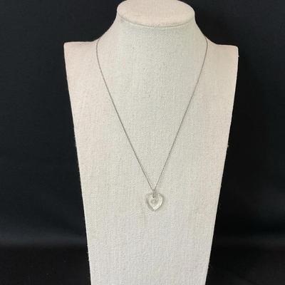 Vintage Sterling Silver Crystal And Diamond Necklace