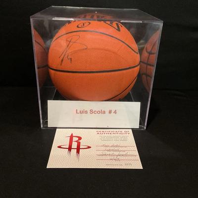 Houston Rockets Luis Scola #4 Signed Authenticated Basketball