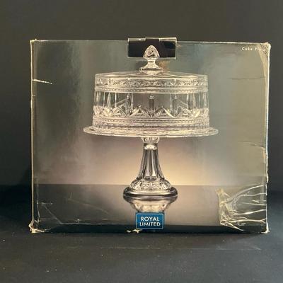 Royal Limited Crystal 13” Domed Cake Plate