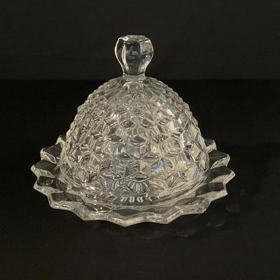 Fostoria American Round Covered Butter Dish