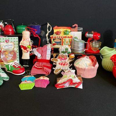 Vintage Cooking Christmas Ornaments 