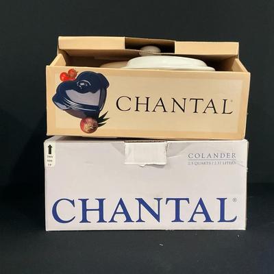 Chantal Deep Heart Casserole & Colander 