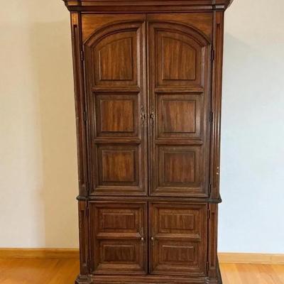 Vintage Solid Wood Armoire 