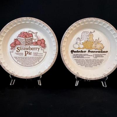 Vintage ceramic Pie Plates