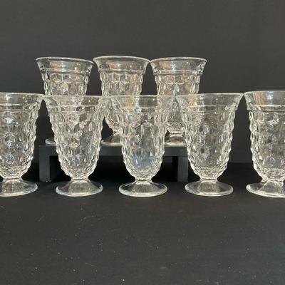 Fostoria American Clear Glass Footed Iced Tea Glasses