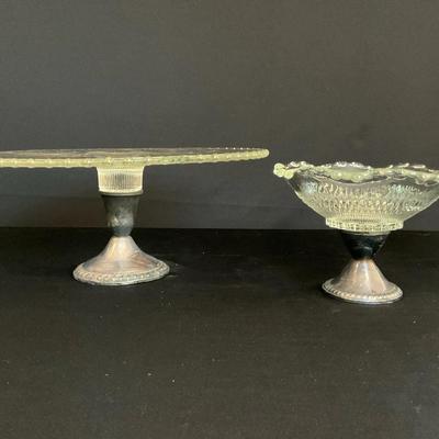 Duchin Creations Weighted Sterling Silver Cake Plate & Dish