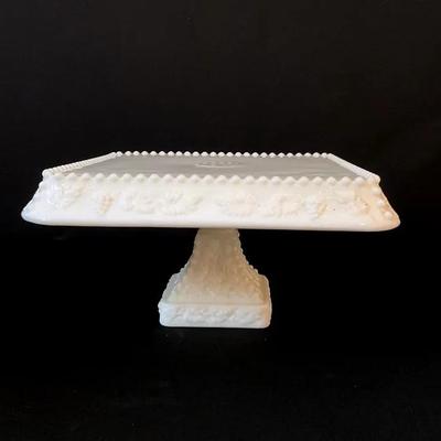 Westmoreland Milk Glass Square Cake Stand 