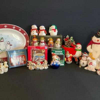 Vintage Snowmen Christmas Items 