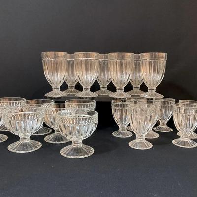 Vintage Mid-Century Ribbed Glasses