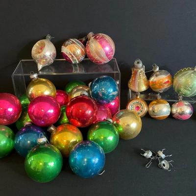 Vintage Mercury Glass Ornaments 