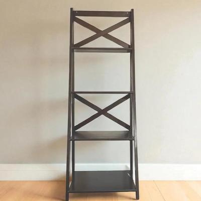 Dark Wood 4 Tier Shelving Unit  