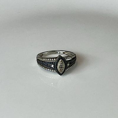Sterling Silver And Diamond Ring