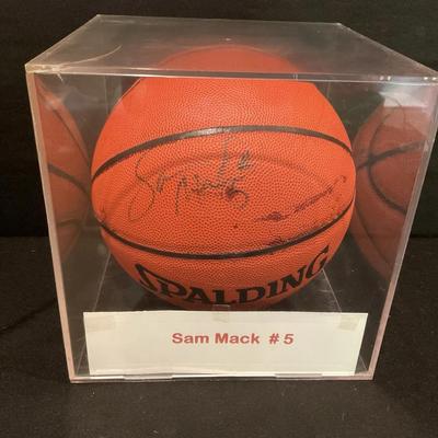 Houston Rockets Signed Basketball Sam Mack #5